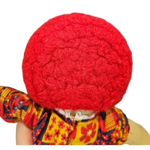 Raggedy Ann Doll Vintage Handmade 15" Felt Hair Unbranded Toy Girl Plush Striped - Picture 10 of 10